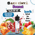 Sonset Yoğun Dıy Kit Şeftali Çilek Ananas Gıda Aroması %25 Oranda Aroma İçerir (Hazır Değildir )