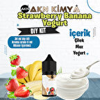 Strawberry Banana Yoğurt Dıy Kit Çilek Muz Yogurt Gıda Aroması %20 Oranda Aroma İçerir (Hazır Değildir )