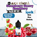 Strawberry Cherry RaspberryYoğun Dıy Kit Çilek Kiraz Ahududu Gıda Aroması %25 Oranda Aroma İçerir (Hazır Değildir )
