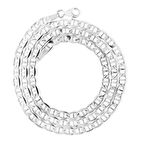 925 Ayar 50 cm 80 Mikron Barlı Gümüş Erkek Zincir Kolye