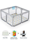 Original Playard Güvenli Bebek Ve Çocuk Oyun Alanı Oyun Parkı 120x120 Oyun Matı Ve Topları