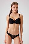 Kadın Siyah 4560 Balenli Desteksiz Sütyen Takim