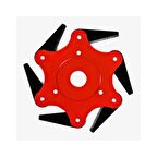 6 Bıçaklı Tırpan Başlığı Universal Başlık Çim Biçme Kafası Ot Düzeltici Fide Dibi Temizleme Aparatı