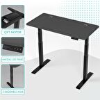 O-Flex Duo Çift Motorlu Elektrikli Yükseklik Ayarlı Masa - 180x80 - Antrasit