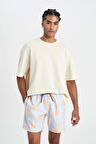 DeFacto Regular Fit Desenli Kısa Boy Deniz Şortu B7448AX24HSBE343