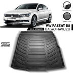 Volkswagen Passat B8 Bagaj Havuzu 2015 Sonrası Havuzlu Bagaj Paspası