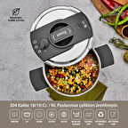 Amboss Eniomatik Çelik Klipso 4 lt Düdüklü Tencere