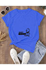 kadın baby loading... baskılı oversize basic t-şhirt