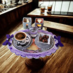 Parlak Pullu Bardak Altlığı Sunumluk