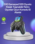 Oyunlu Nostaljik El Tipi Oyun Konsolu, Taşınabilir Şarjlı Cihaz, Renkli Ekran ve TV Destekli