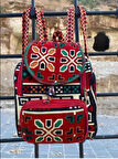 Bohem Sırt Çantası, Etnik Kilim Desenli baho sırt Çantası