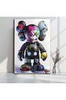 Kaws Soyut Cam Tablo , Renkli Duvar Dekoru , Asılmaya Hazır , Dikey Cam Tablo , Temperli Cam Baskı