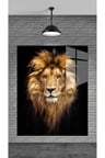 ASLAN DEKORATİF TEMPERLİ CAM ÜZERİNE TABLO SEVGİLİNİZE YILBAŞI HEDİYE