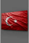 Türk Bayrağı Cam Tablo