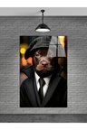 COOL TAKIM ELBİSELİ KÖPEK CAM TABLOSU
