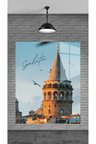 MUHTEŞEM GALATA KULESİ DEKORATİF TEMPERLİ CAM ÜZERİNE TABLO SEVGİLİNİZE YILBAŞI HEDİYE