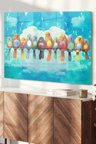 Renkli Kuşlar | Hayvan Temalı Cam Tablo | 50x70 Cm