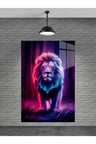Neon Aslan Cam Tablo Ev Dekorasyon,balkon Dekorasyonu,dekoratif,duvar Tablo,mutfak Tablo