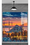 MUHTEŞEM İSTANBUL CAMİİ TEMPERLİ CAM ÜZERİNE TABLO SEVGİLİNİZE YILBAŞI HEDİYE