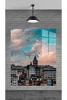 GALATA KULESİ DEKORATİF TEMPERLİ CAM ÜZERİNE TABLO SEVGİLİNİZE YILBAŞI HEDİYE