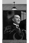 GAZİ MUSTAFA KEMAL ATATÜRK TABLOSU TEMPERLİ CAM ÜZERİNE SEVGİLİNİZE YILBAŞI HEDİYE