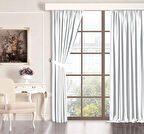 NİSH PERDE Blackout Karartma Güneşlik BEYAZ PİLESİZ ( %%50 Karartma Sağlar )