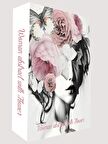 176 WOMAN ABSTRACT WITH FLOWER Dekoratif Kitap Kutusu