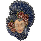 Metalik Detaylı Maş Venedik Maskesi Duvar Süsü