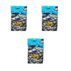 Arma Baskılı Mini Blok Poşet Torba - No : 1 - 22x35 Cm. - Siyah - 100 Adetlik 3 Paket