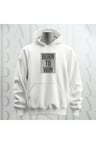 Born to Win Baskılı Kapüşonlu Sweatshirt Hoodie Kalın Kumaş 3 İplik Şardonlu