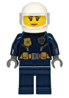 Lego Minifigür Police - City Motorcyclist Female, Leather Jacket with Gold Badge  cty1134 