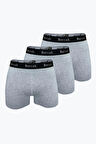 Erkek 3'lü GRİ Renk Modal Kalın Kemerli Likralı Boxer-Short-Külot BERRAK / 4476