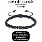 Hematit Bileklik - Bern Black Bileklik - Tasarım Bileklik Özel Kesim Ayarlanabilir