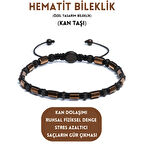Hematit Bileklik - Bern Brown Bileklik - Tasarım Bileklik Özel Kesim Ayarlanabilir