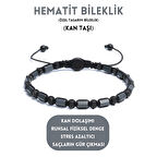 Hematit Bileklik - Bern Grey Bileklik - Tasarım Bileklik Özel Kesim Ayarlanabilir