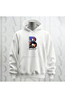 Brooklyn New York City Baskılı Kapüşonlu Sweatshirt Hoodie Kalın Kumaş 3 Iplik Şardonlu