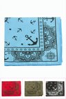 Çapa Desenli Keten Bandana 50*50