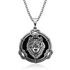 925 Ayar Gümüş Kurt Motifli Göktürkçe Türk Yazılı Gümüş Kolye