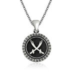 ​Gümüş Zülfikar Kılıcı Desenli Kolye