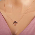 925 Ayar Gümüş Rose Hayat Ağacı Kadın Kolye