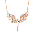 925 Ayar Gümüş Mikail Meleği Kadın Kolye