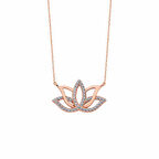 925 Ayar Gümüş Lotus Çiçeği Gümüş Kolye