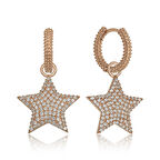 Gümüş Halka Yıldız Küpe