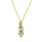 925 Ayar Gümüş Çiğ Damlası Tektaş Kadın Gümüş Kolye