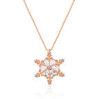 925 Ayar ​Gümüş Kar Çiçeği Kadın Gümüş Kolye