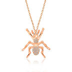 925 Ayar Gümüş Rose Örümcek Kadın Gümüş Kolye