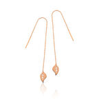 Gümüş Zincir Yaprak Küpe