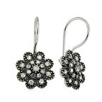 925 Ayar Gümüş Sallantılı Çiçek Küpe