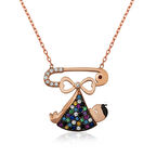 925 Ayar Gümüş Yeni Doğmuş Bebek Gümüş Kolye