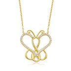 925 Ayar Gümüş Sonsuzluk Kelebek Kolye